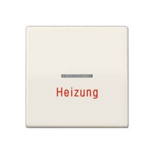 Wippe, Linse, Lichtleiter, Aufschrift Heizung, Zentralplatte, bruchsicher, für Wipp-Kontrollsch., Tast-Kontrollsch. und beleucht. Taster JUNG AS591HBF