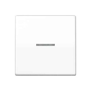 Wippe, Linse, Lichtleiter, Zentralplatte, für Wipp-Kontrollschalter, Tast-Kontrollschalter, beleuchtbare Taster und Taster BA 1 fach JUNG AS591KO5WW