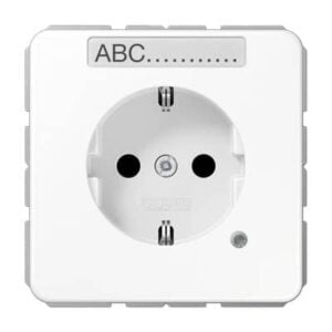 SCHUKO-Steckdose, 16 A 250 V ~, Berührungsschutz, Schriftfeld, Funktionsanzeige, bruchsicher JUNG CD1520BFNAKOWW