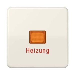 Wippe, Lichtaustrittsfenster, Aufschrift Heizung, bruchsicher, für Wipp-Kontrollschalter, Tast-Kontrollschalter und beleuchtbare Taster JUNG CD590BFH