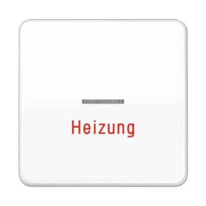Wippe, Linse, Lichtleiter, Aufschrift Heizung, für Wipp-Kontrollschalter, Tast-Kontrollschalter und beleuchtbare Taster JUNG CD590HWW