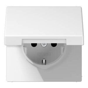 SCHUKO-Steckdose, 16 A 250 V ~, Klappdeckel, bruchsicher JUNG LS1520BFKLWW