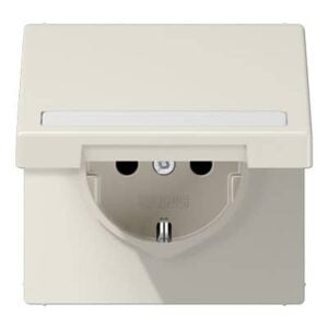SCHUKO-Steckdose, 16 A 250 V ~, Klappdeckel, Schriftfeld, bruchsicher JUNG LS1520BFNAKL