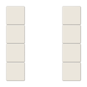 Tastensatz, 4 fach, komplett JUNG LS504TSA