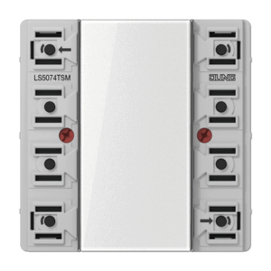 KNX Tastsensor-Modul Standard, 4 fach, Beschriftungsfeld, integrierter Busankoppler JUNG LS5074TSM