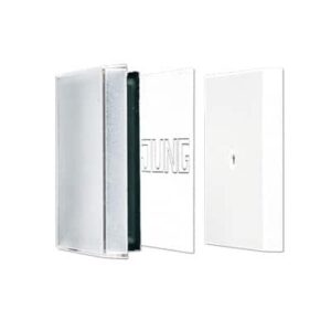 Wippe, transparente Abdeckung 52 x 70 mm, für beliebige Beschriftung/Dekor-Einl. JUNG LS990NAGL