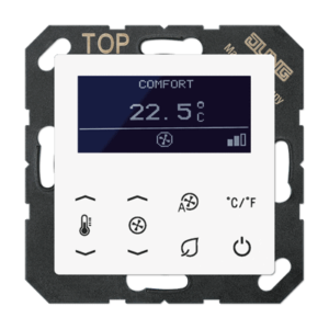 KNX Raumtemperaturregler, Display, Temperaturfühler, Busankoppler JUNG TRDA5248WW