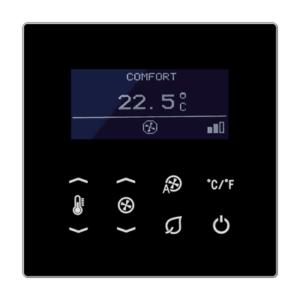 KNX Raumtemperaturregler, Display, Temperaturfühler, Busankoppler JUNG TRDLS9248SW