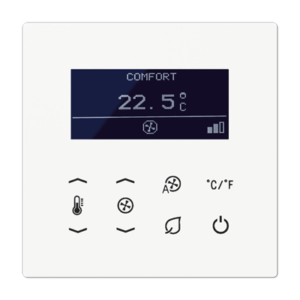KNX Raumtemperaturregler, Display, Temperaturfühler, Busankoppler JUNG TRDLS9248WW