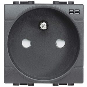 Steckdose FranzösischStandard 2P+E Ktrl. Anthrazit Bticino L4144