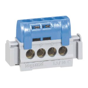 Klemmenleiste IP 20, blau,  -- x 6 bis 25 mm², 4 x 1,5 bis 16 mm², Länge: 47 mm Legrand 004840