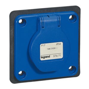 Einbau Schutzkontaktsteckdose 16A Blau F Legrand 057671