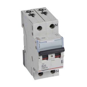 TX3 Leitungsschutzschalter B-Charakteristik, 25A, 1-polig+N, 6kA, 230VAC, 2TE Legrand 403374