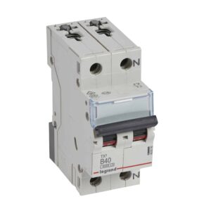 TX3 Leitungsschutzschalter B-Charakteristik, 40A, 1-polig+N, 6kA, 230VAC, 2TE Legrand 403376