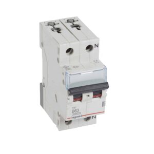 TX3 Leitungsschutzschalter B-Charakteristik, 63A, 1-polig+N, 6kA, 230VAC, 2TE Legrand 403378