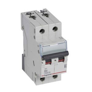 TX3 Leitungsschutzschalter B-Charakteristik, 4A, 2-polig, 6kA, 400VAC, 2TE Legrand 403382