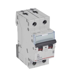TX3 Leitungsschutzschalter B-Charakteristik, 6A, 2-polig, 6kA, 400VAC, 2TE Legrand 403383