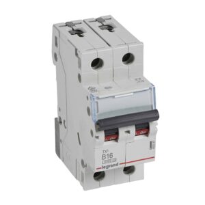 TX3 Leitungsschutzschalter B-Charakteristik, 16A, 2-polig, 6kA, 400VAC, 2TE Legrand 403387