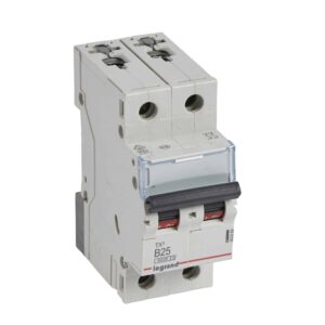 TX3 Leitungsschutzschalter B-Charakteristik, 25A, 2-polig, 6kA, 400VAC, 2TE Legrand 403389