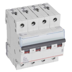 TX3 Leitungsschutzschalter B-Charakteristik, 20A, 4-polig, 6kA, 400VAC, 4TE Legrand 403418