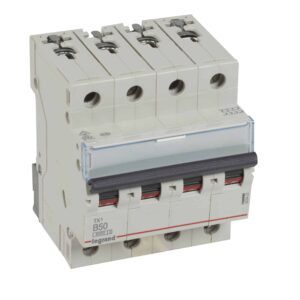 TX3 Leitungsschutzschalter B-Charakteristik, 50A, 4-polig, 6kA, 400VAC, 4TE Legrand 403422