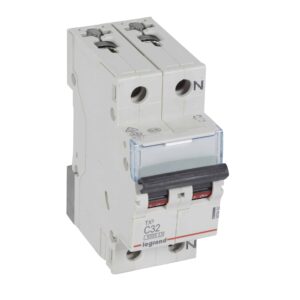 TX3 Leitungsschutzschalter C-Charakteristik, 32A, 1-polig+N,6kA, 230VAC, 2TE Legrand 403462