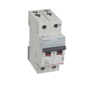 TX3 Leitungsschutzschalter C-Charakteristik, 63A, 1-polig+N,6kA, 230VAC, 2TE Legrand 403465