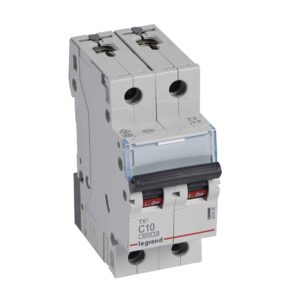 TX3 Leitungsschutzschalter C-Charakteristik, 10A, 2-polig, 6kA, 400VAC, 2TE Legrand 403526
