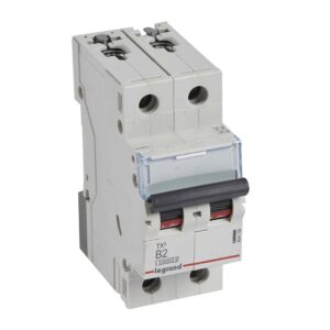 TX3 Leitungsschutzschalter B-Charakteristik, 2A, 2-polig, 10kA, 400VAC, 2TE Legrand 404106