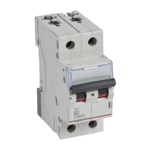 TX3 Leitungsschutzschalter B-Charakteristik, 3A, 2-polig, 10kA, 400VAC, 2TE Legrand 404107