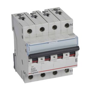 TX3 Leitungsschutzschalter B-Charakteristik, 40A, 3-polig+N, 10kA, 400VAC, 4TE Legrand 404144