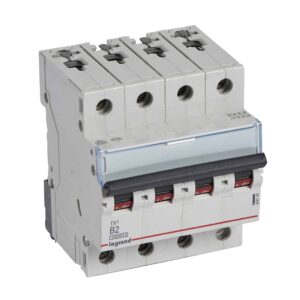TX3 Leitungsschutzschalter B-Charakteristik, 2A, 4-polig, 10kA, 400VAC, 4TE Legrand 404148