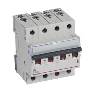TX3 Leitungsschutzschalter B-Charakteristik, 4A, 4-polig, 10kA, 400VAC, 4TE Legrand 404150