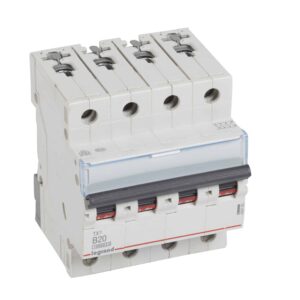 TX3 Leitungsschutzschalter B-Charakteristik, 20A, 4-polig, 10kA, 400VAC, 4TE Legrand 404155