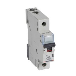 TX3 Leitungsschutzschalter C-Charakteristik, 0,5A, 1-polig, 10kA, 230/400VAC,1TE Legrand 404162