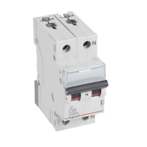 TX3 Leitungsschutzschalter C-Charakteristik, 50A,1-polig+N, 10kA, 230VAC, 2TE Legrand 404193