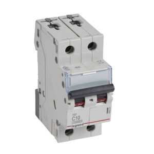 TX3 Leitungsschutzschalter C-Charakteristik, 10A, 2-polig, 10kA, 400VAC, 2TE Legrand 404203