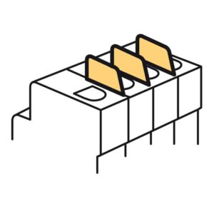 Trennwand für DX3-Verteilereinbaugeräte, Set mit 6 Stück Legrand 406305