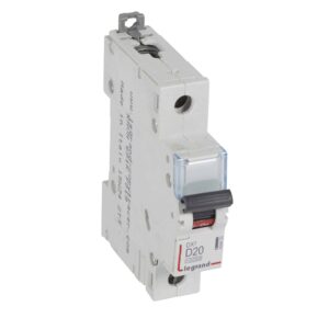 DX3 Leitungsschutzschalter D-Charakteristik, 20A, 1-polig, 10kA,230/400VAC, 1TE Legrand 409433