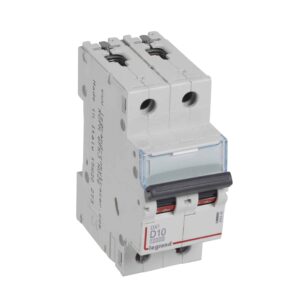 DX3 Leitungsschutzschalter D-Charakteristik, 10A, 2-polig, 10kA, 400VAC, 2TE Legrand 409449