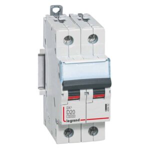 DX3 Leitungsschutzschalter D-Charakteristik, 20A, 2-polig, 10kA, 400VAC, 2TE Legrand 409452