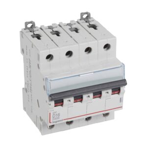 DX3 Leitungsschutzschalter D-Charakteristik, 16A, 4-polig, 10kA, 400VAC, 4TE Legrand 409533