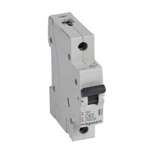 RX3 Leitungsschutzschalter C-Charakteristik, 63A, 1-polig, 6kA, 230/400VAC, 1TE Legrand 419208