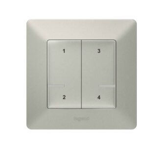 Valena Life with Netatmo Szenenschalter mit 4 Tasten, Farbe: Aluminium Legrand 752368