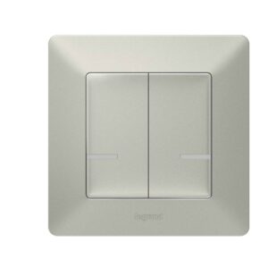 Valena Life with Netatmo Wandsender 2-Fach Farbe: Aluminium LEGRAND 752387