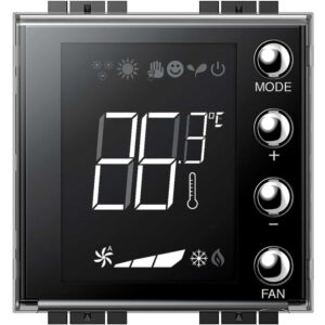 Unterputz-Thermostat für MyHome mit beleuchtetem Display, 2-modulig. Bticino LN4691