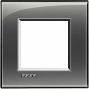 Abdeckrahmen LIVINGLIGHT: 1-fach, 2 Module, Farbe: Rauchgrau Bticino LNA4802KF