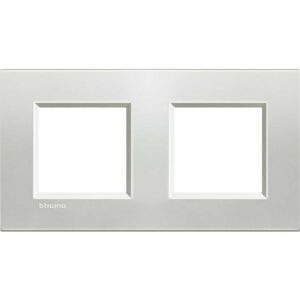 Abdeckrahmen LIVINGLIGHT: 2-fach, 2 + 2 Module, Farbe: Silber Bticino LNA4802M2AG