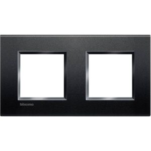 Abdeckrahmen LIVINGLIGHT: 2-fach, 2 + 2 Module, Farbe: Anthrazit Bticino LNA4802M2AR