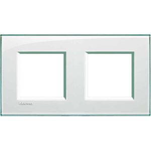 Abdeckrahmen LIVINGLIGHT: 2-fach, 2 + 2 Module, Farbe: Aquamarin Bticino LNA4802M2KA